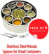 9 Pcs Stainless Steel Masala Spoons for Small Containers, Mini Spoon for Masala Dabba, All Tea Coffee Sugar & Spices, 4