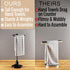 Countertop 17 Inch Counter Hand Towel Holder for Bathroom - Tall Black Free-Standing Hand Towel Stand for Bathroom