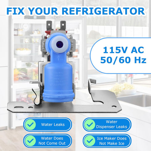 WR57X10033 Refrigerator Water Inlet Valve for GE Kenmore Hotpoint, Replace WR57X110, WR57X0102, WR57X102, WR57X90,