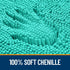 OLANLY Teal Bathroom Rugs 36x24, Extra Soft Absorbent Chenille Bath Mats, Non-Slip, Quick Dry, Machine Washable for