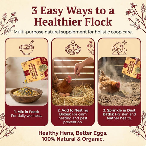LUMERAM 21oz 100% Premium Chicken Nesting Herbs Organic Nesting Chicken Herbs for Laying Hens Coop Bedding Freshener