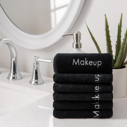 6 Pack 13 13, Arkwright Makeup Remover Cloths - Microfiber Coral Fleece Face Towels, Ultra Soft Reusable Washcloths