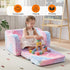 2-in-1 MeMoreCool Glowing Rainbow Unicorn Kids Chair - Convertible Fold-Out Kids Couch for Girls, Glow-in-the-Dark