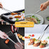 JETKONG Serving Tweezer Tongs - 9-Inch Cooking Tweezers, Set of 3 (9 Inch, Silver)