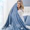 CHOSHOME Cooling Blanket for Hot Sleepers, Lightweight Summer Cold Thin Blanket for Bed, Soft Throw Size, Blue