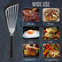 Stainless-Steel Slotted Flex Fish Turner, Set of 2 Kitchen Spatulas for Nonstick Cookware