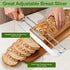 Solldgt Adjustable Bread Slicer for Homemade Bread - Upgrade Manual Sourdough Bread Knife with Thickness Guide, Bread
