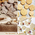 Embossed Rolling Pin for Baking, Cookie Embossing Rolling Pins with Flower Pattern, Wooden Engraved Dough Roller