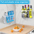 FHJP 3Pcs, 2 3 Cabinet Door Organizer Foil and Plastic Wrap Organizer with Sponges, Cabinet Door Storage with Caddy