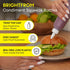 6 OZ 2 PACK BRIGHTFROM Condiment Squeeze Bottles, Empty Squirt Bottle, Leak Proof - Great for Ketchup, Mustard, Syrup