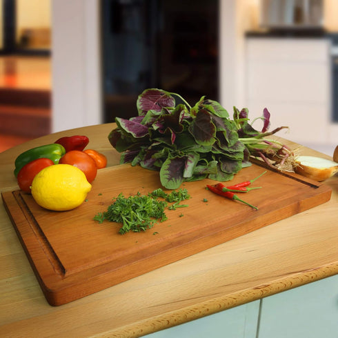 Casual Home Delice Cherry Rectangle Juice Drip Groove Cutting Board, Rectangular 15.5x11