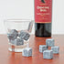 Marble Whiskey Stones - Natural Reusable Chilling Rocks for Whiskey & Bourbon, Silver Finish