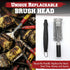 '+2 KITCHEN PERFECTION GrillSaver - Safe BBQ Grill Brush for Outdoor Grill with Replaceable Cleaning Head -Heavy-Duty
