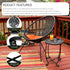 Kaesithar 2 Pack, 15" Outdoor Side Tables Height Tool-Free Metal Patio End Table with Monstera Pattern, Compact Space