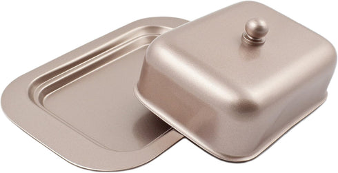 Elegant Stainless Steel Butter Keeper with Convenient Lid