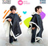Birdy Boutique Car Seat Poncho for Kids, Reversible Warm Blanket, Safe Over Seat Belts, Black, One Size