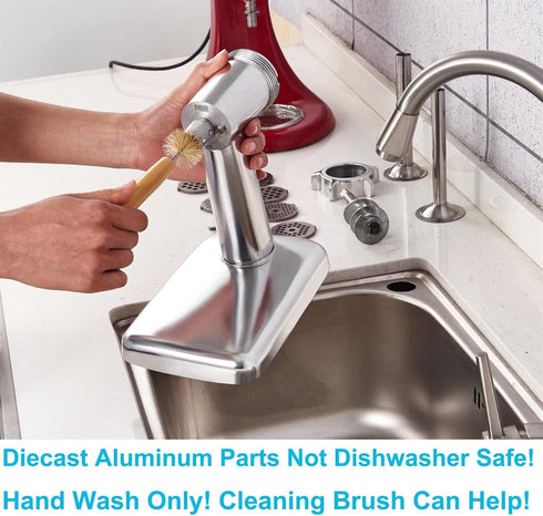 GVODE Meat Grinder Attachment for Kitchenaid Stand Mixer, Includes 4 Grinding Plates, 3 Sausage Tubes, 2 Blades