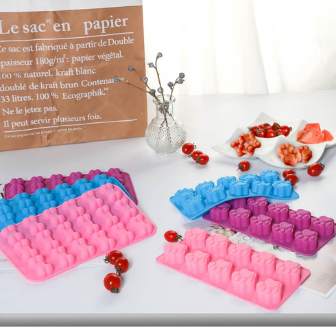 Silicone Molds Puppy Dog Paw and Bone Molds (6 PCS) for Baking, Chocolate, Candy, Jelly, Ice Cube Treat Molds