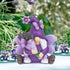 Lavender Gnomes Decor: Spring Resin Garden Gnome Decorations for Home Indoor/Outdoor, Pastel Purple Butterfly Gnome