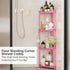 Orimade Rustproof 4 Tier Floor Standing Corner Shower Caddy Organizer, Plastic Metal Shelf Rack for Bathroom