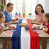 RunNico 4 120 38 Inch 4th PCS Patriotic Cheese Cloth Table Runner, x of July Sheer Fabric Table Runner, Red White