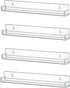 IEEK 4 PCS Floating Invisible Kids Bookshelf Wall Mounted Nail Polish Rack,Clear