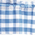 C&F Home Franklin Cornflower Blue Gingham Checkered 100% Cotton Single Window Valance Curtain 16" x 72"