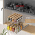 2 9.65"W 10.7"D 10.24" PanPanPal Pull Out Spice Rack Organizer for Inside Cabinet, Tier Metal Spice Organization