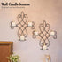 Set 2, 14.4"11.8" Wall Candle Sconce Holder of Metal Wall Sconces Decor Hanging Wall Mounted Candle Stick Holder, Black