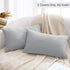 PHF 100% Cotton Waffle Weave Lumbar Pillow Cover, 12" x 20", 2 Pack, Light Grey