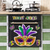 Mardi Gras Magnets Decorations Refrigerator Magnets Masquerade Mask New Orleans Street Sign Crown Magnetic Mardi Gras Dishwasher Cover Magnet Carnival Fridge Stickers for Kitchen Garage Door Car Decor