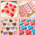 Heart Cookie Cutter Set of 6 Pieces for Valentine's Day, Wedding, Birthday Baking