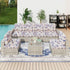 hyha Printed Couch Cushion Covers, Washable Floral Sofa Covers for Outdoor Furniture with Elastic Bottom