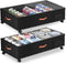 Under Bed Storage with Wheels,2-Pack Under Bed Storage Containers with Clear Lids,XXL