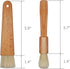 2 Sets Pastry Brushes with Natural Bristles and Wooden Handle for Basting, Spreading Butter, Oil, Barbecue, Baking