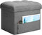 Storage Ottoman with Extra Thick Foam Padded Seat, Foldable Foot Rest Stool