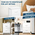 2 15.7" 11.8" 21" LOFTEY White Nightstand, Bedside Table with Fabric Drawers, Small Kids Night Stand for Bedroom, Bed
