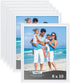 Icona Bay 8x10 Picture Frames, White, 6 Pack, Inspirations Collection, Wall Mount or Table Top