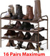 3-Tier 916 Closet, Simple Houseware Shoe Rack Storage Organizer, Bronze Space-Saving Shoe Shelf, Holds Pairs, Sturdy