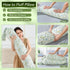 55" Full Body Pillow for Adults & Pregnancy - Extra Long Round Cylinder Pillow for Side Sleepers, Adjustable Firmness