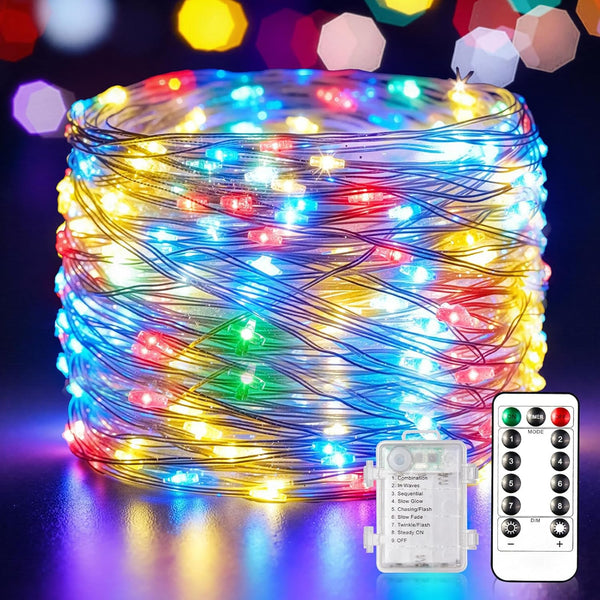 HALHSAP Color Changing Fairy String Lights, 33ft 100 LED Outdoor String Lights, Mini