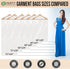 Party Bargains 60x24 Inch Clear Plastic Garment Bags, 100 Pack