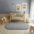 LOCHAS Fluffy Bedroom Rug, 2.6' x 5.3', Shaggy Area Rug for Bedroom Bedside, Soft Oval Throw Rugs for Living Room Kids