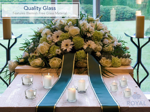 Royal Imports Hanging Oyster Votive Tealight Glass Candle Holder - Set of 6 for Wedding & Home Decoration