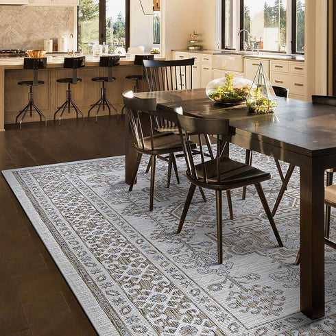 Couristan Charm Woodburn Ivory-Sand Indoor/Outdoor Area Rug, 2'2" x 4'3" by Couristan