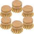 Abizarch 6pcs Bamboo Dish Brush Replacement Heads, Wooden Dish Brushes for Cleaning Kitchen Wood Dish Scrubbers Washing