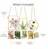 Relaxing Garden Pressed Flower Craft Kit for Adults & Women, DIY Floating Double Glass Frame Kit with Real Dried