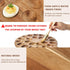 24 Countertops HANSGO Deviled Egg Platter, Wooden Round Deviled Egg Charcuterie Board Tray Holder Carrier with Holes