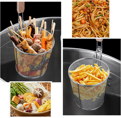 Skimmer (5.51Inch/14cm) Tenta Kitchen Miracle Noodle Angel Hair Pasta Noodle Blanching Basket, Barilla Thin Spaghetti