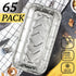 Spare Essentials 2Lb Foil Bread Pans for Baking (65 Pack), Disposable Aluminum Pans for Banana Bread, Cakes & Meatloaf